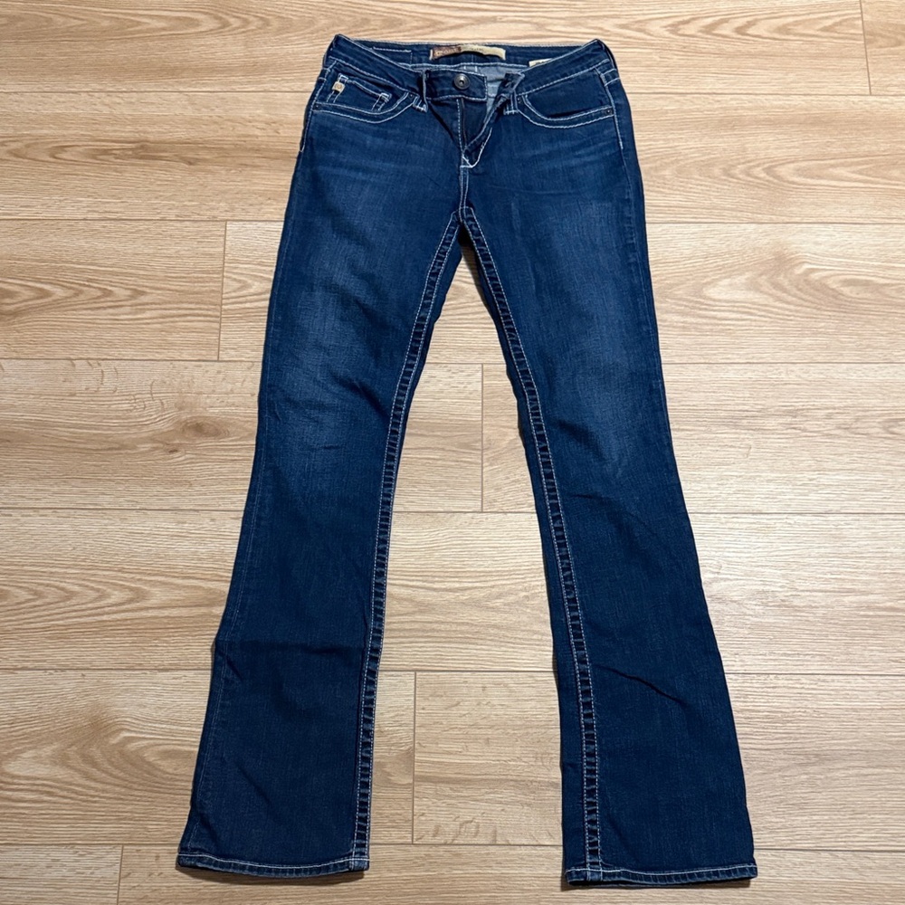 Big Star Dark Blue Boot Cut Hazel Curvy Fit Jeans size 26 long